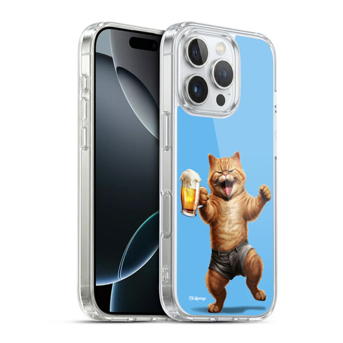 P.D. Moreno Furry Fun Artwork Cat Beer Soft Gel Case for Apple iPhone 16 Pro & MagSafe