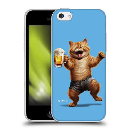 P.D. Moreno Furry Fun Artwork Cat Beer Soft Gel Case for Apple iPhone 5c