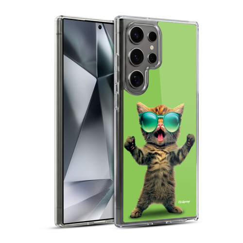 P.D. Moreno Furry Fun Artwork Cat Sunglasses Soft Gel Case for Samsung Galaxy S24 Ultra 5G & MagSafe