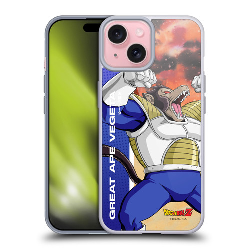 Dragon Ball Z Saiyan Arc Characters Great Ape Vegeta Soft Gel Case for Apple iPhone 15