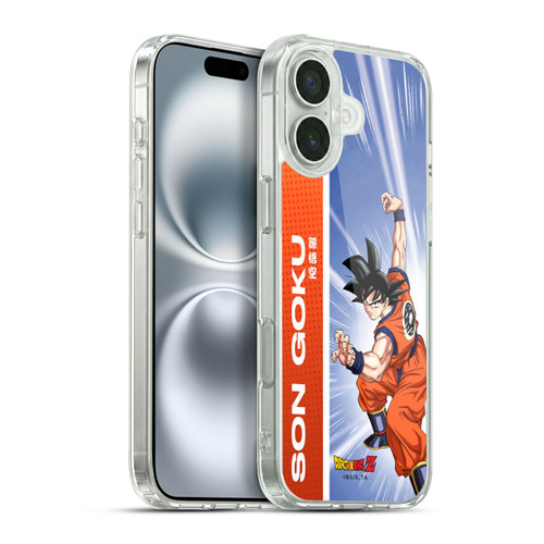 Dragon Ball Z Saiyan Arc Characters Son Goku Soft Gel Case for Apple iPhone 16 Plus & MagSafe