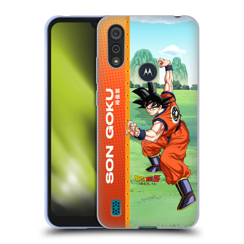 Dragon Ball Z Saiyan Arc Characters Son Goku Soft Gel Case for Motorola Moto E6s (2020)