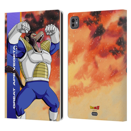 Dragon Ball Z Saiyan Arc Characters Great Ape Vegeta Leather Book Wallet Case Cover For Apple iPad Pro 11 M4 2024