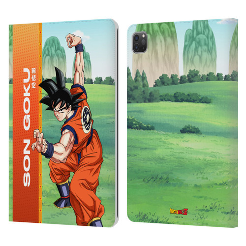 Dragon Ball Z Saiyan Arc Characters Son Goku Leather Book Wallet Case Cover For Apple iPad Pro 11 2020 / 2021 / 2022