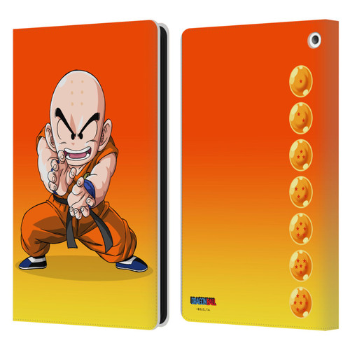 Dragon Ball Characters Krillin Leather Book Wallet Case Cover For Amazon Fire HD 8/Fire HD 8 Plus 2020