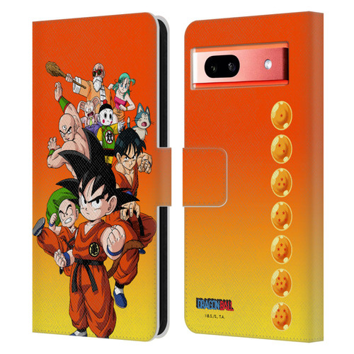 Dragon Ball Characters Group Leather Book Wallet Case Cover For Google Pixel 7a