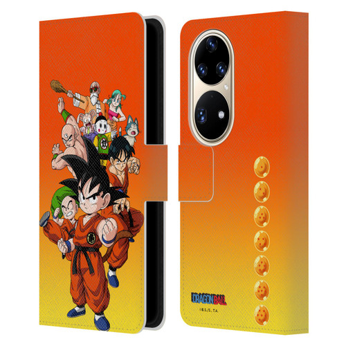 Dragon Ball Characters Group Leather Book Wallet Case Cover For Huawei P50 Pro