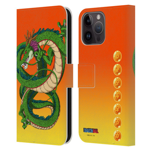 Dragon Ball Characters Shenron Leather Book Wallet Case Cover For Apple iPhone 15 Pro Max