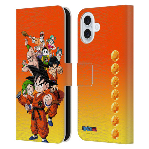 Dragon Ball Characters Group Leather Book Wallet Case Cover For Apple iPhone 16 Plus