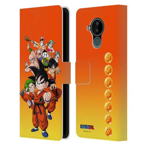 Dragon Ball Characters Group Leather Book Wallet Case Cover For Nokia C30