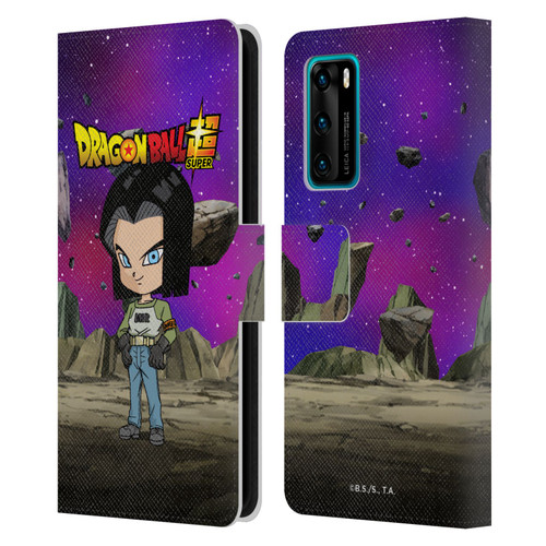 Dragon Ball Super Characters Android 17 Leather Book Wallet Case Cover For Huawei P40 5G