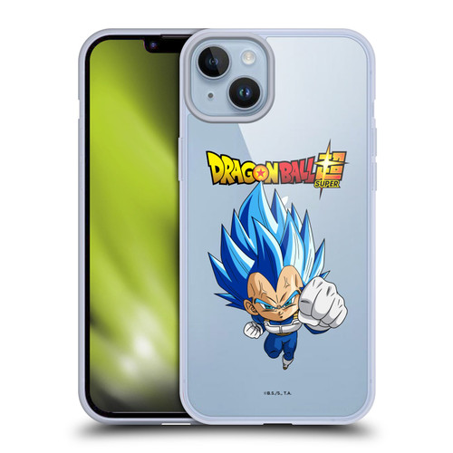 Dragon Ball Super Characters SSGSS Evolved Vegeta Soft Gel Case for Apple iPhone 14 Plus & MagSafe