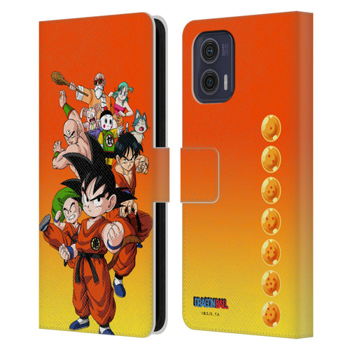 Dragon Ball Characters Group Leather Book Wallet Case Cover For Motorola Moto G73 5G