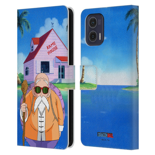 Dragon Ball Characters Master Roshi Leather Book Wallet Case Cover For Motorola Moto G73 5G