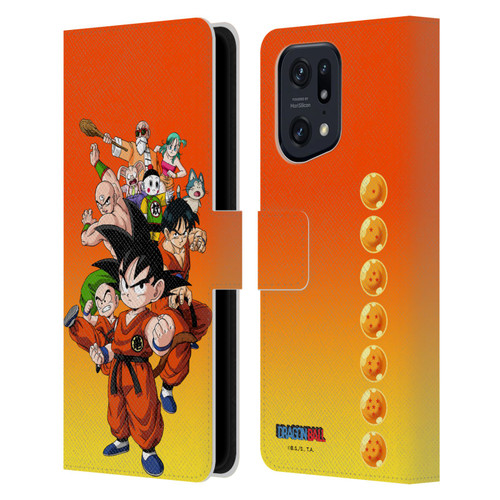 Dragon Ball Characters Group Leather Book Wallet Case Cover For OPPO Find X5 Pro