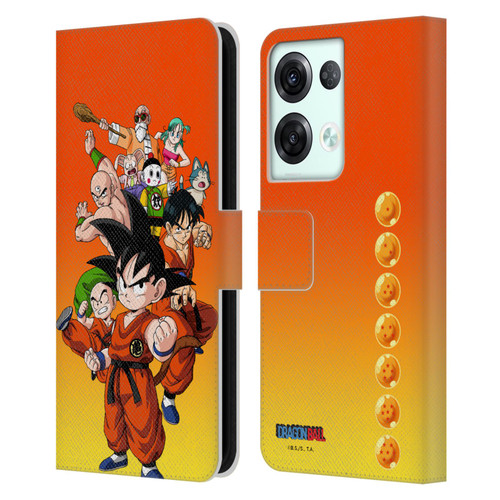 Dragon Ball Characters Group Leather Book Wallet Case Cover For OPPO Reno8 Pro