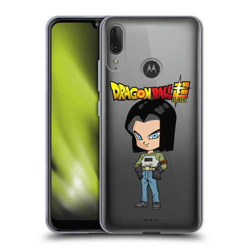 Dragon Ball Super Characters Android 17 Soft Gel Case for Motorola Moto E6 Plus