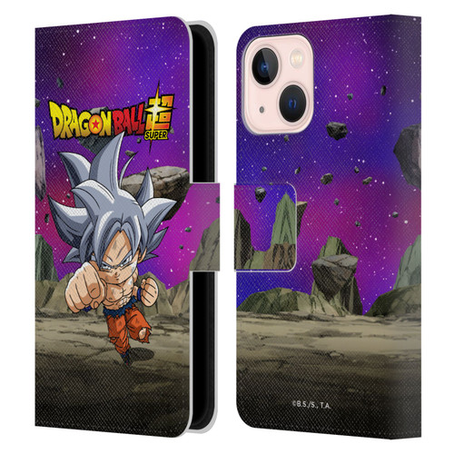 Dragon Ball Super Characters Ultra Instinct Goku Leather Book Wallet Case Cover For Apple iPhone 13 Mini