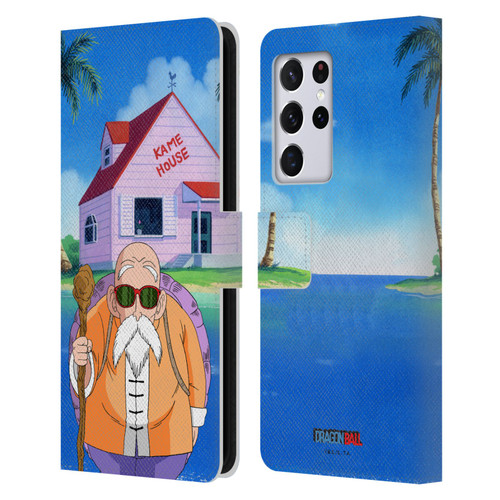 Dragon Ball Characters Master Roshi Leather Book Wallet Case Cover For Samsung Galaxy S21 Ultra 5G