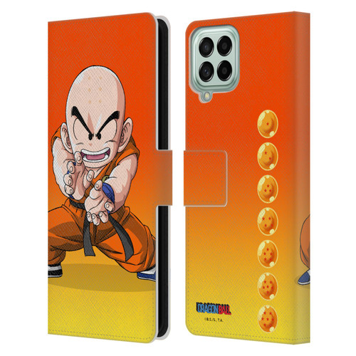 Dragon Ball Characters Krillin Leather Book Wallet Case Cover For Samsung Galaxy M33 (2022)