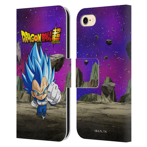 Dragon Ball Super Characters SSGSS Evolved Vegeta Leather Book Wallet Case Cover For Apple iPhone 7 / 8 / SE 2020 & 2022