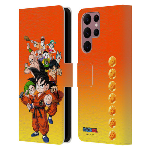 Dragon Ball Characters Group Leather Book Wallet Case Cover For Samsung Galaxy S22 Ultra 5G