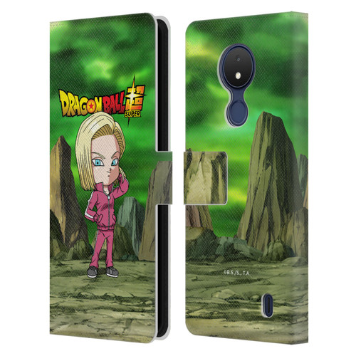 Dragon Ball Super Characters Android 18 Leather Book Wallet Case Cover For Nokia C21