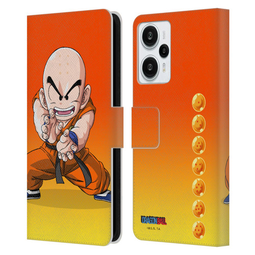 Dragon Ball Characters Krillin Leather Book Wallet Case Cover For Xiaomi Redmi Note 12T