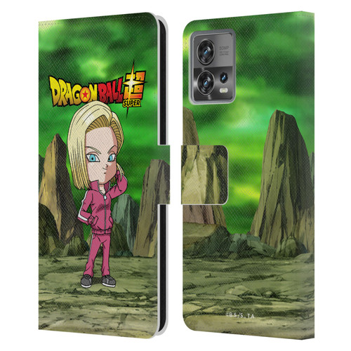 Dragon Ball Super Characters Android 18 Leather Book Wallet Case Cover For Motorola Moto Edge 30 Fusion