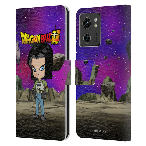 Dragon Ball Super Characters Android 17 Leather Book Wallet Case Cover For Motorola Moto Edge 40