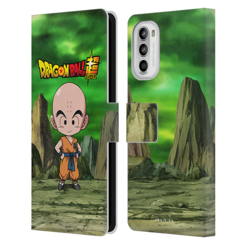 Dragon Ball Super Characters Krillin Leather Book Wallet Case Cover For Motorola Moto G52