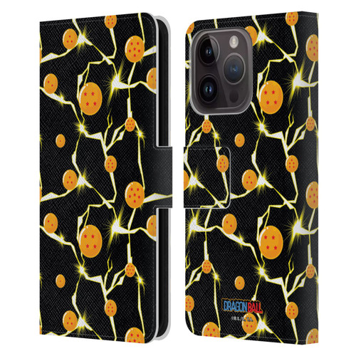 Dragon Ball Iconic Pattern Leather Book Wallet Case Cover For Apple iPhone 15 Pro