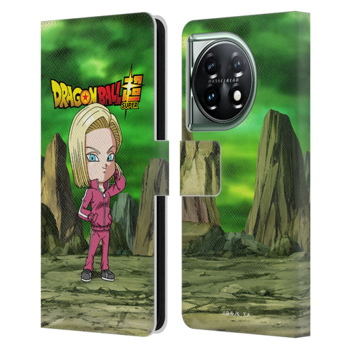 Dragon Ball Super Characters Android 18 Leather Book Wallet Case Cover For OnePlus 11 5G