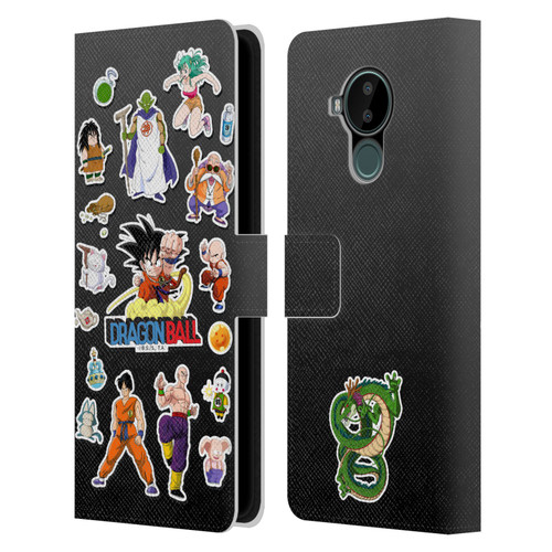 Dragon Ball Iconic Characters Collage Leather Book Wallet Case Cover For Nokia C30