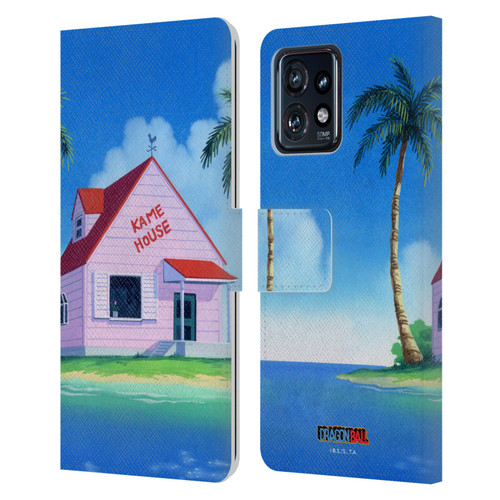 Dragon Ball Iconic Kame House Leather Book Wallet Case Cover For Motorola Moto Edge 40 Pro