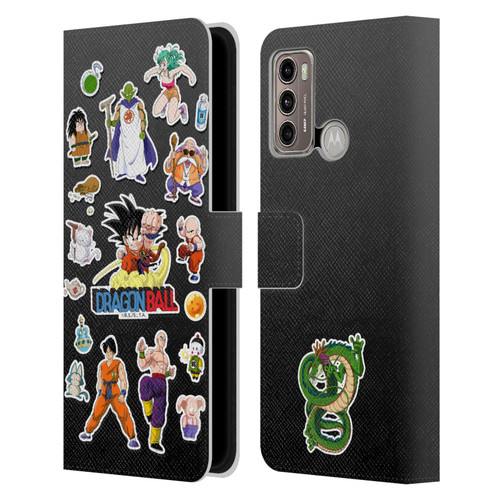 Dragon Ball Iconic Characters Collage Leather Book Wallet Case Cover For Motorola Moto G60 / Moto G40 Fusion