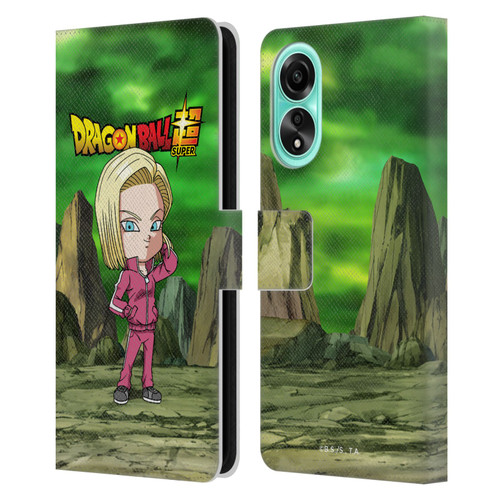 Dragon Ball Super Characters Android 18 Leather Book Wallet Case Cover For OPPO A78 4G