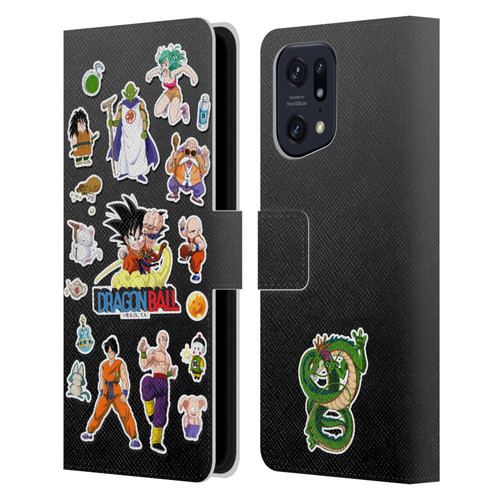 Dragon Ball Iconic Characters Collage Leather Book Wallet Case Cover For OPPO Find X5