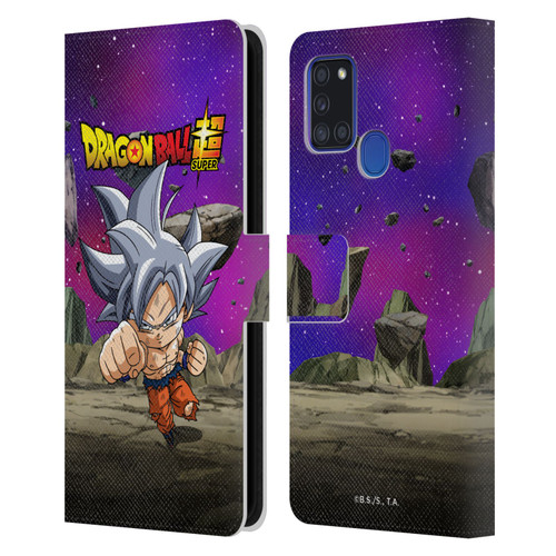 Dragon Ball Super Characters Ultra Instinct Goku Leather Book Wallet Case Cover For Samsung Galaxy A21s (2020)