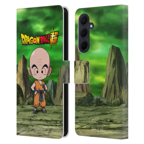 Dragon Ball Super Characters Krillin Leather Book Wallet Case Cover For Samsung Galaxy A35 5G