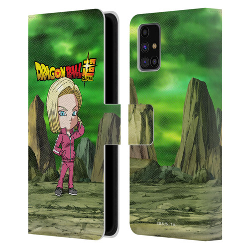 Dragon Ball Super Characters Android 18 Leather Book Wallet Case Cover For Samsung Galaxy M31s (2020)