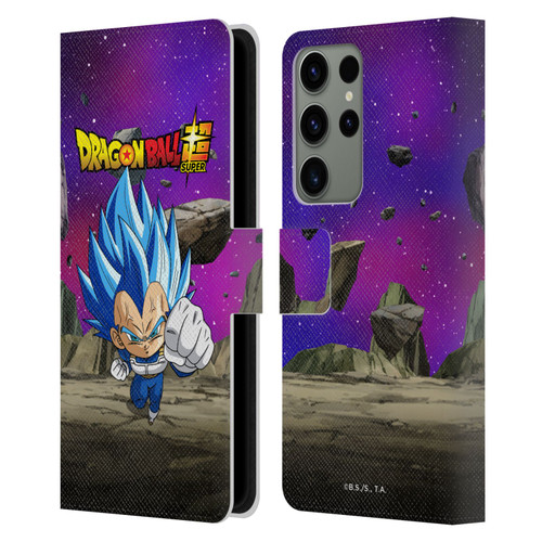 Dragon Ball Super Characters SSGSS Evolved Vegeta Leather Book Wallet Case Cover For Samsung Galaxy S23 Ultra 5G