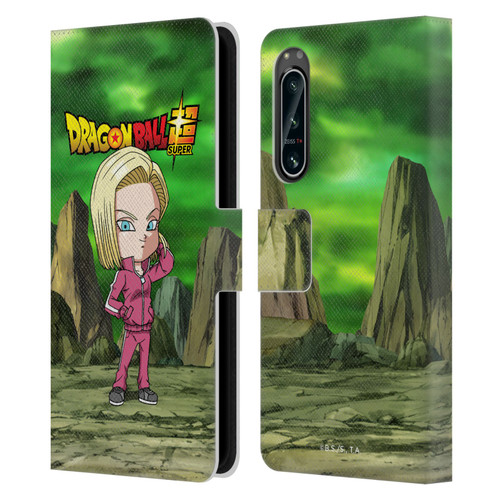 Dragon Ball Super Characters Android 18 Leather Book Wallet Case Cover For Sony Xperia 5 IV