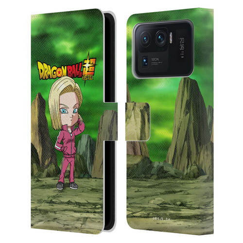 Dragon Ball Super Characters Android 18 Leather Book Wallet Case Cover For Xiaomi Mi 11 Ultra