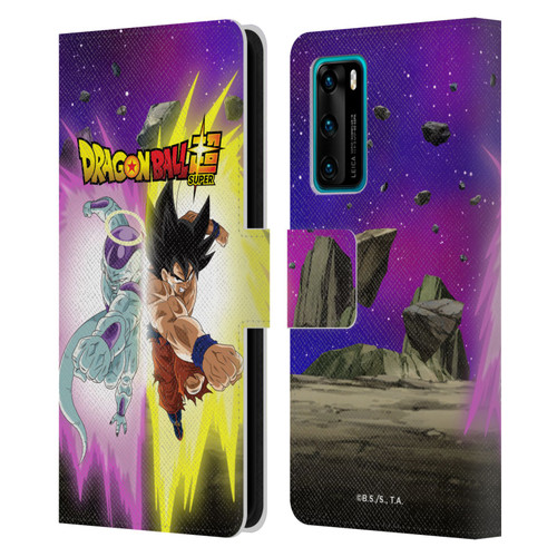Dragon Ball Super Universe Survival Arc Frieza And Goku Leather Book Wallet Case Cover For Huawei P40 5G