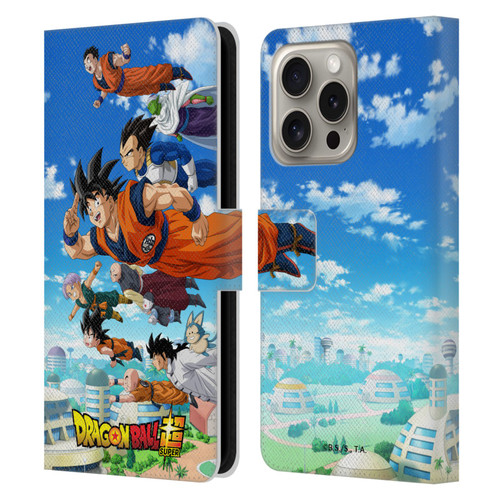 Dragon Ball Super Universe Survival Arc Group Leather Book Wallet Case Cover For Apple iPhone 16 Pro