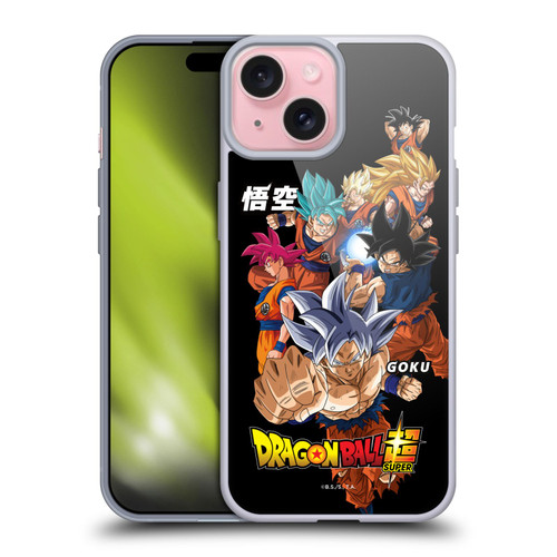 Dragon Ball Super Universe Survival Characters Goku Soft Gel Case for Apple iPhone 15