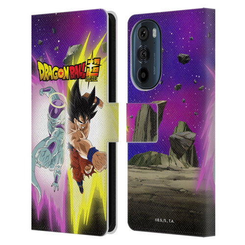 Dragon Ball Super Universe Survival Arc Frieza And Goku Leather Book Wallet Case Cover For Motorola Edge 30