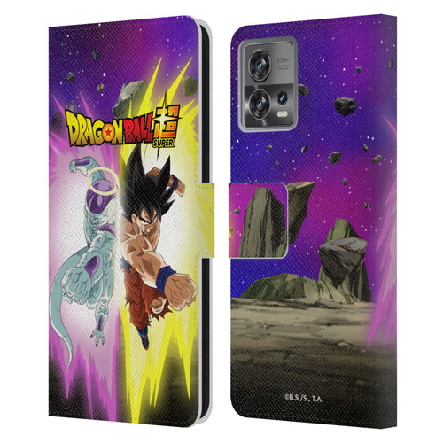 Dragon Ball Super Universe Survival Arc Frieza And Goku Leather Book Wallet Case Cover For Motorola Moto Edge 30 Fusion