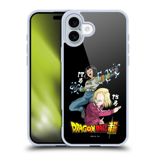 Dragon Ball Super Universe Survival Characters Android 17 & 18 Soft Gel Case for Apple iPhone 16 Plus